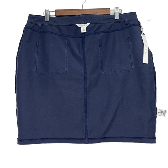 ORGANIC COTTON UTILITY SKIRT IN NAVY PEACOAT SZ L - Picture 3 of 6